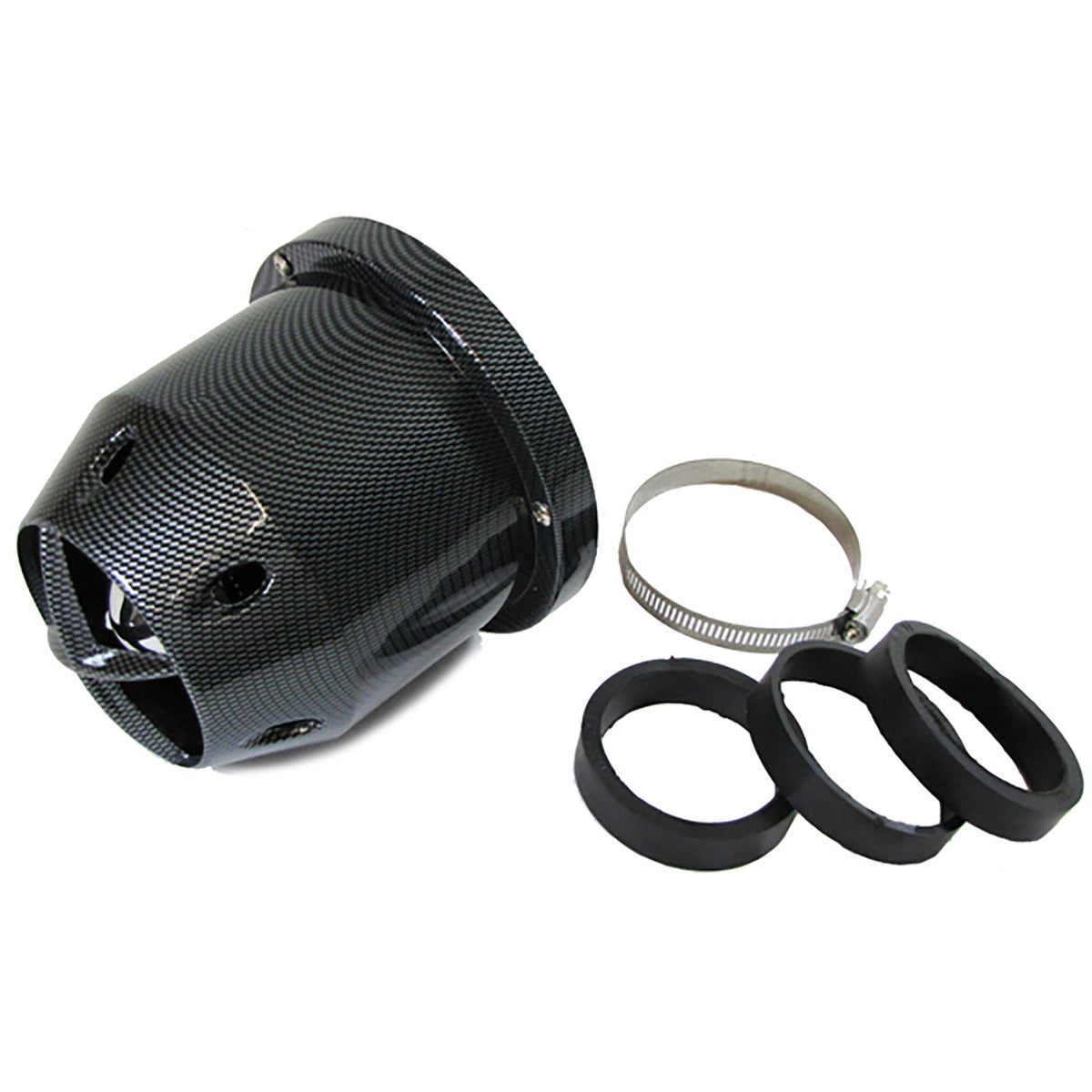 Filtro Aria Sportivo Carbon Flow Jet 60-76mm Universale per Auto Tuning