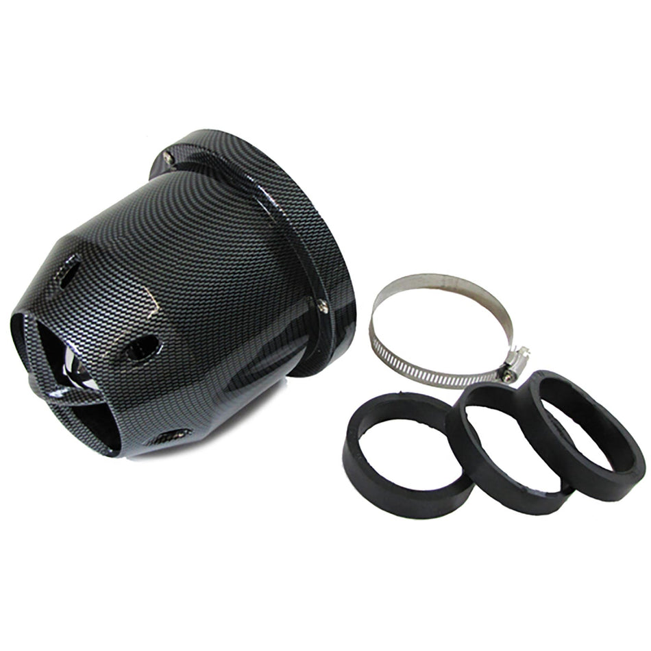 Filtro Aria Sportivo Carbon Flow Jet 60-76mm Universale per Auto Tuning
