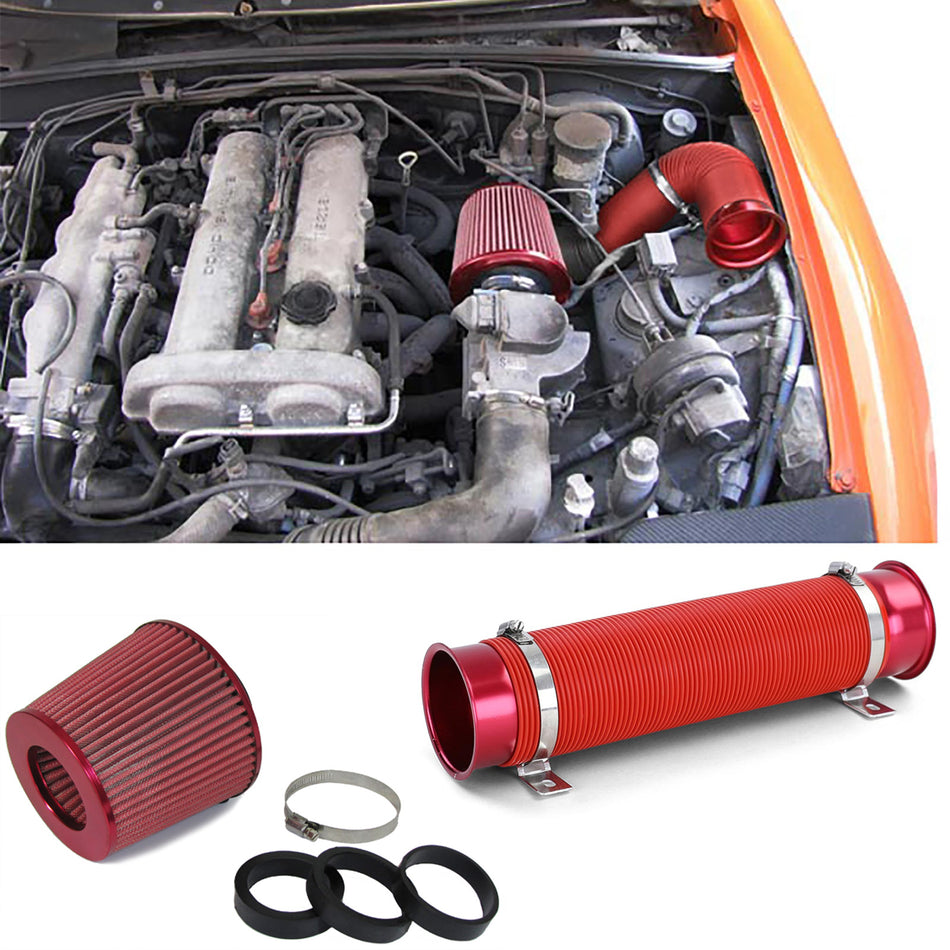 Kit di Aspirazione Fredda con Filtro Sportivo Rosso Universale