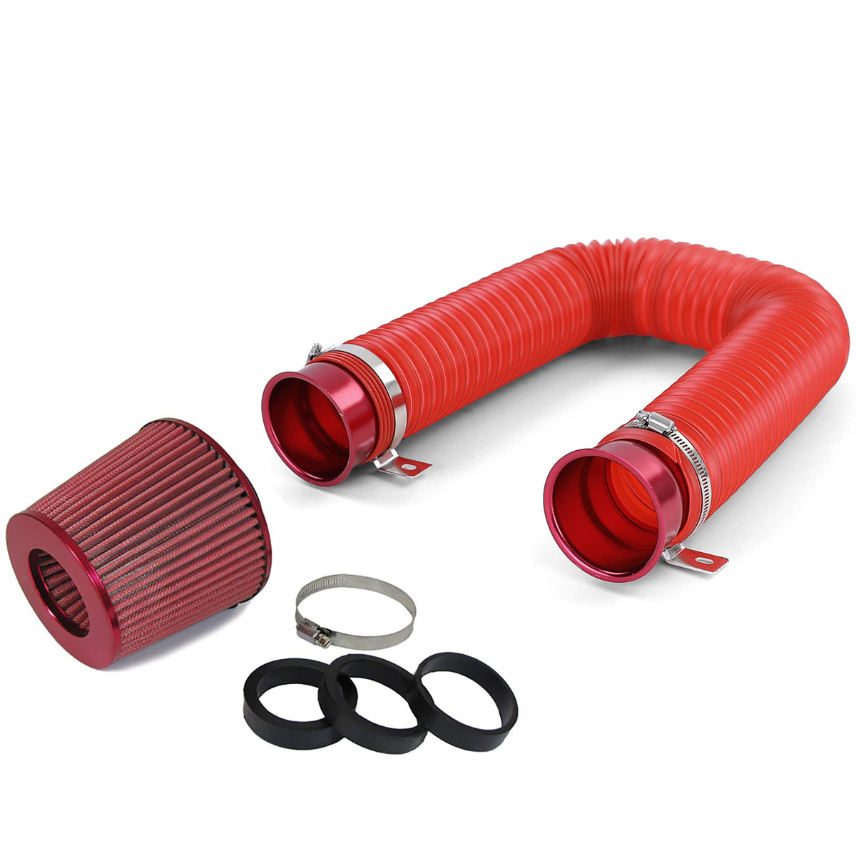 Kit di Aspirazione Fredda con Filtro Sportivo Rosso Universale