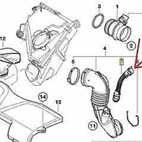 Tublo Sfiato  Aspirazione Aria BMW 1 3 5 7 E81 E87 E90 F10 F01 13717803842