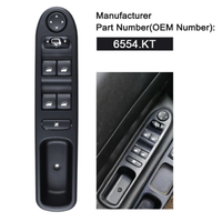 Pulsantiera interruttore 6554.KT Alzacristalli Sinistro Peugeot 307 307CC 307SW