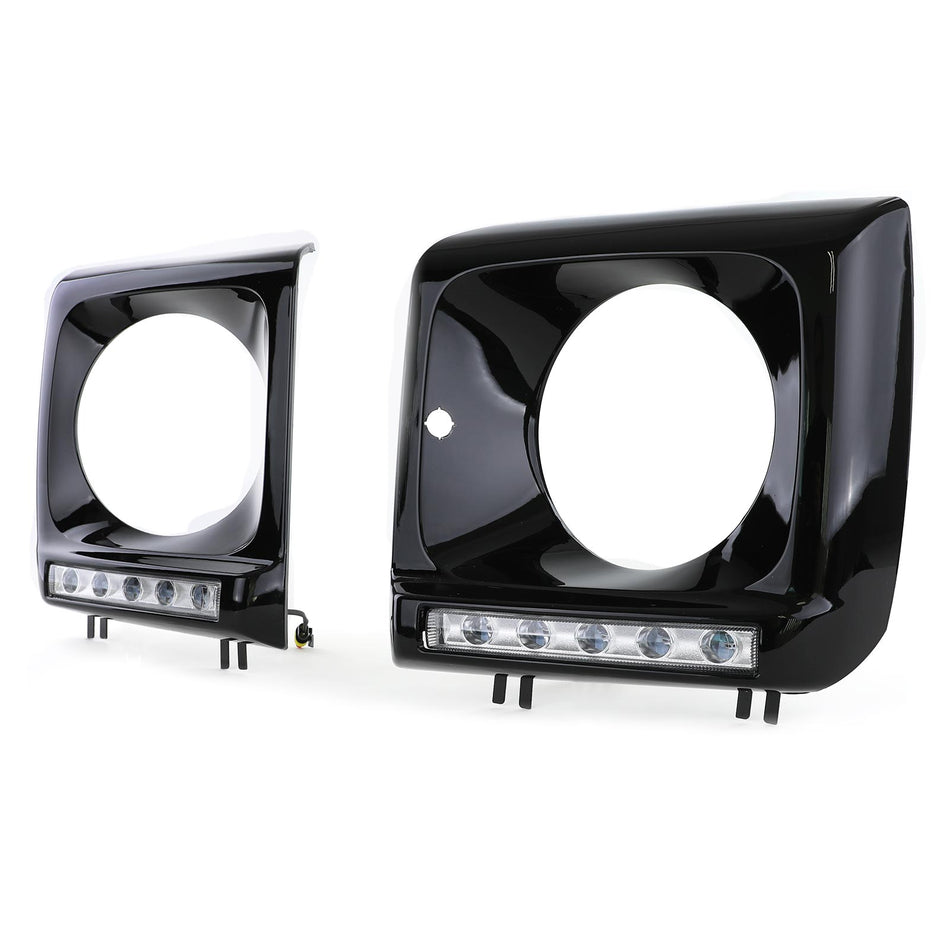 Fari Coperture Nere Lucide con LED per Mercedes Classe G W463 (1989-2012)