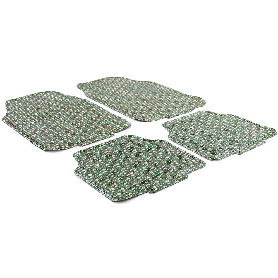 Tappetini in Gomma Universali Effetto Riffelblech Camouflage Verde