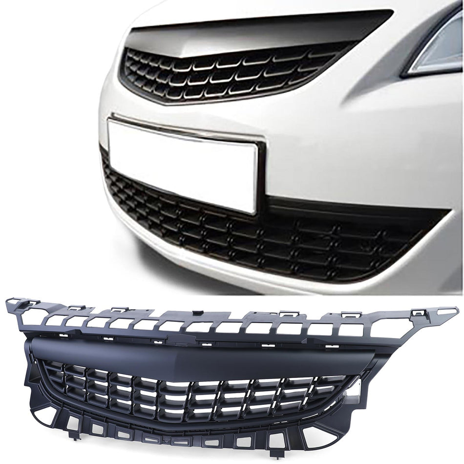 Griglia Anteriore Nera Senza Emblema per Opel Astra J 5 Porte 2009-2012