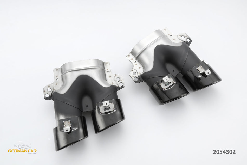 Diffusore Posteriore con Terminali Scarico Neri per Mercedes W205 S205 2014-2021