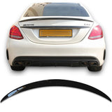 Spoiler Posteriore Nero Glans per Mercedes Classe C W205 2014-2021