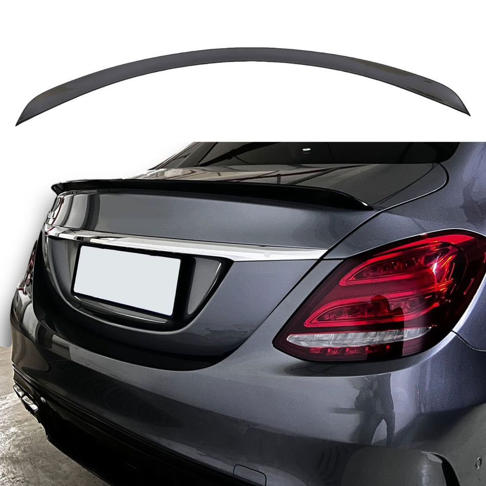Spoiler Posteriore Nero Glans per Mercedes Classe C W205 2014-2021