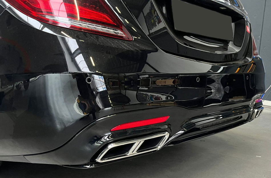 Diffusore Posteriore con Terminali Scarico Cromato per Mercedes Classe S. W222