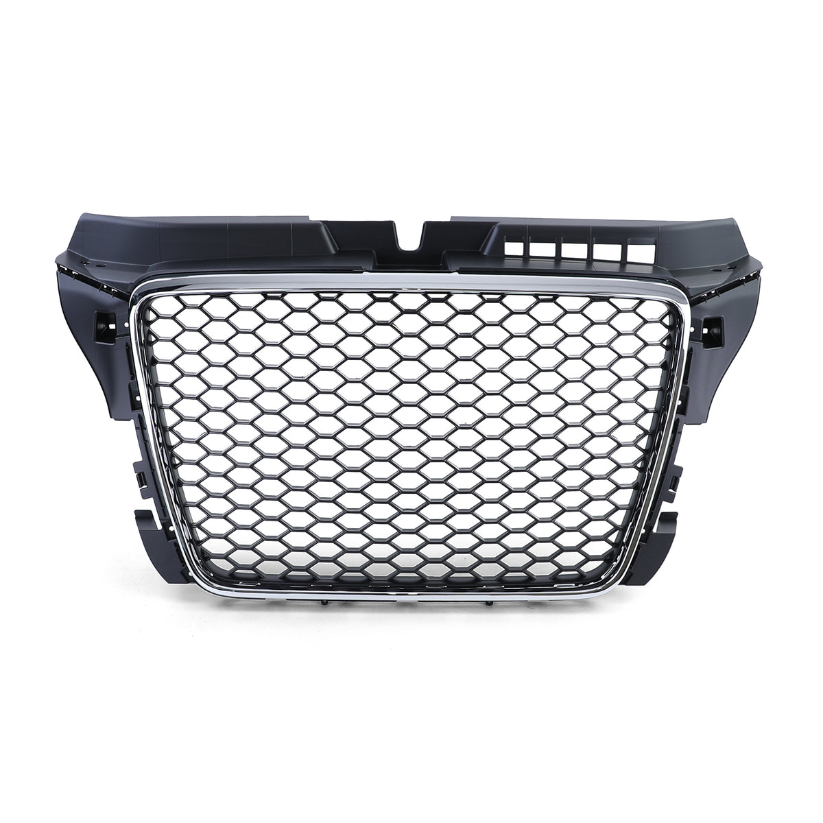 Griglia Sportiva Anteriore Design a Nido D'ape con Cornice Cromata per Audi A3