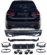 Diffusore Posteriore con Terminali Scarico Cromato per Mercedes X247 2019-2026
