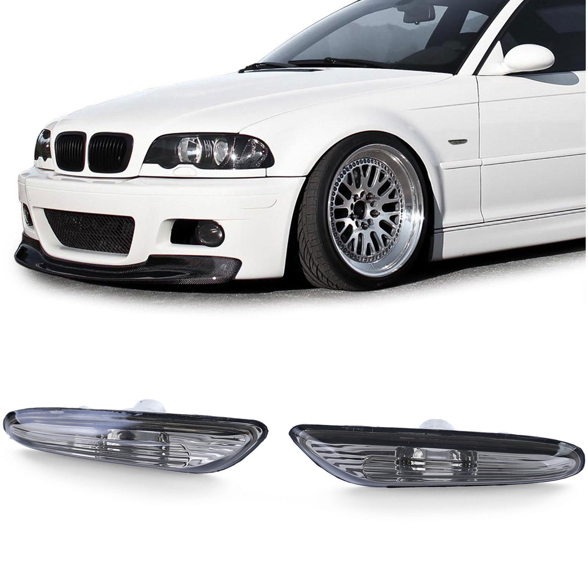 Frecce Nere Fume per BMW Serie 3 E46 2000-2001, 5 E60 E61, X3 E83, Plug&Play