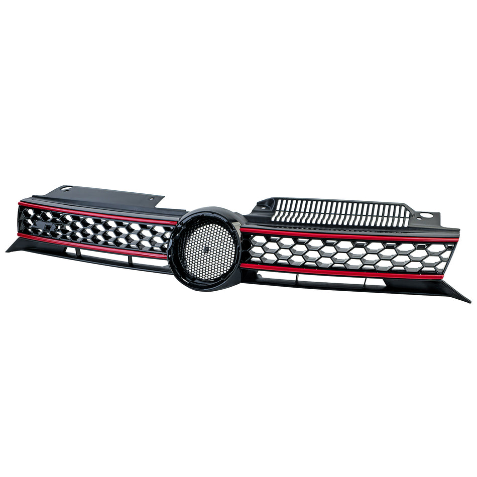Griglia Anteriore Nera Lucida per Volkswagen Golf 6 GT GTD 2008-2013