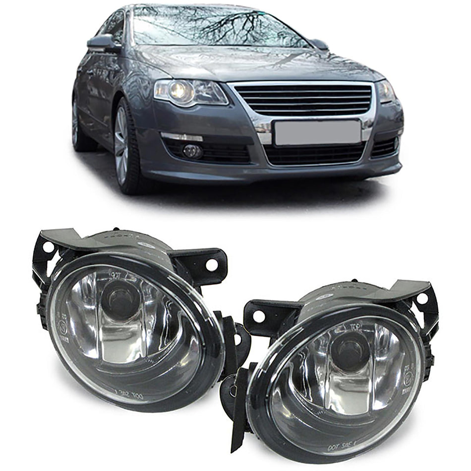 Fendinebbia Vetro Trasparente Set con Leuchtmittel per Volkswagen Passat B6 3C
