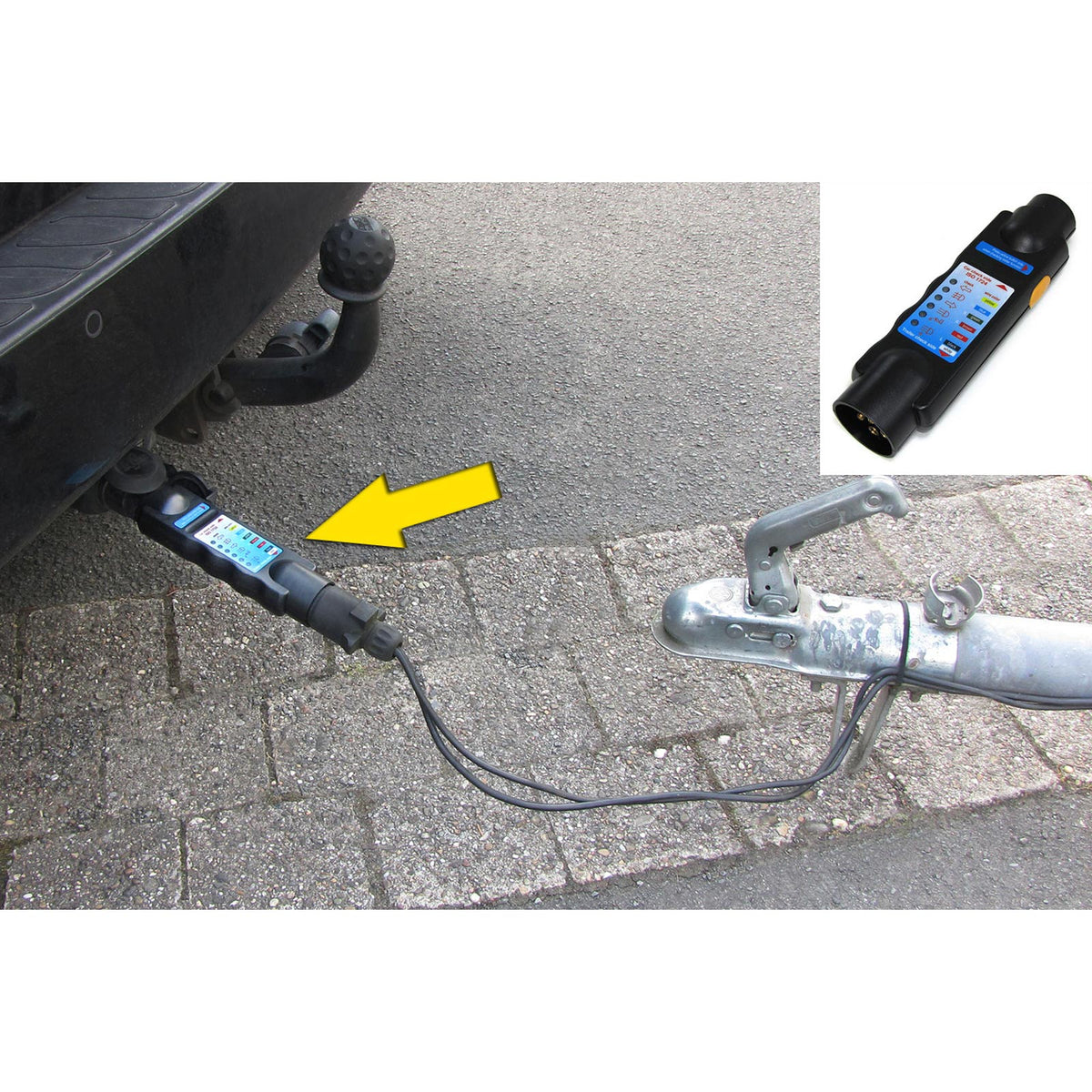 Tester per Illuminazione Rimorchio – 7 Poli ISO 1724, Universale, LED, Pratico