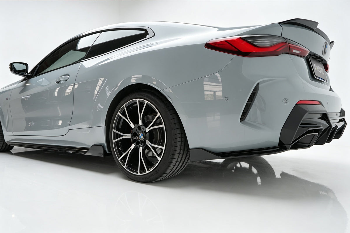Diffusore Posteriore Nero Lucido Compatibile con BMW Serie 4 G22 (2020-2026)