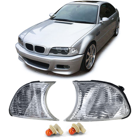 Frecce Set Bianche con Lampade per BMW Serie 3 E46 Coupé Cabrio 1999-2001