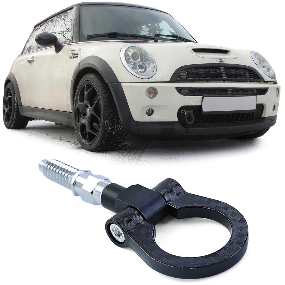 Gancio Traino Effetto Carbonio Nero per BMW Z3 Z4 E36 E46 E39 E90 E87 (Coupé