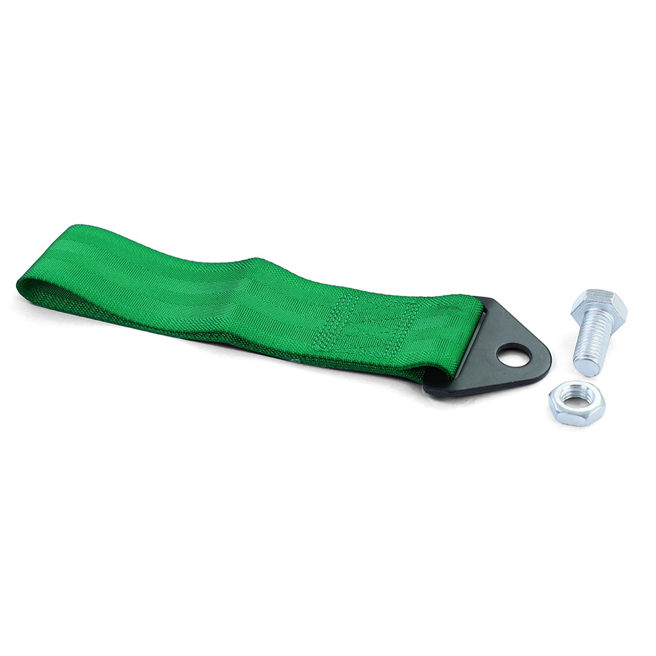 Gancio Traino Universale in Nylon Verde per Auto da Competizione Racing
