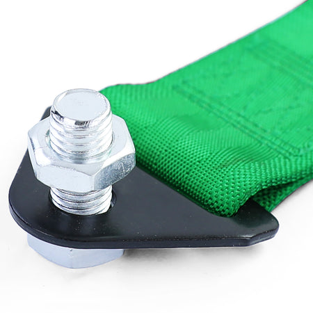 Gancio Traino Universale in Nylon Verde per Auto da Competizione Racing