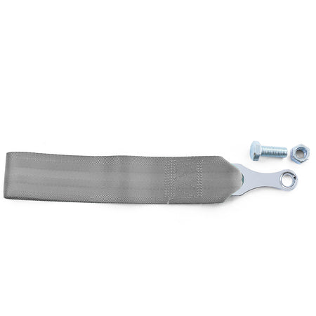 Gancio Traino Universale con Cinghia in Nylon Grigio per Auto da Competizione
