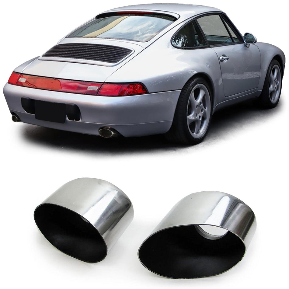 Aspirazione Terminali in Acciaio Lucido per Porsche 911 993 3.6 200kw 210kw