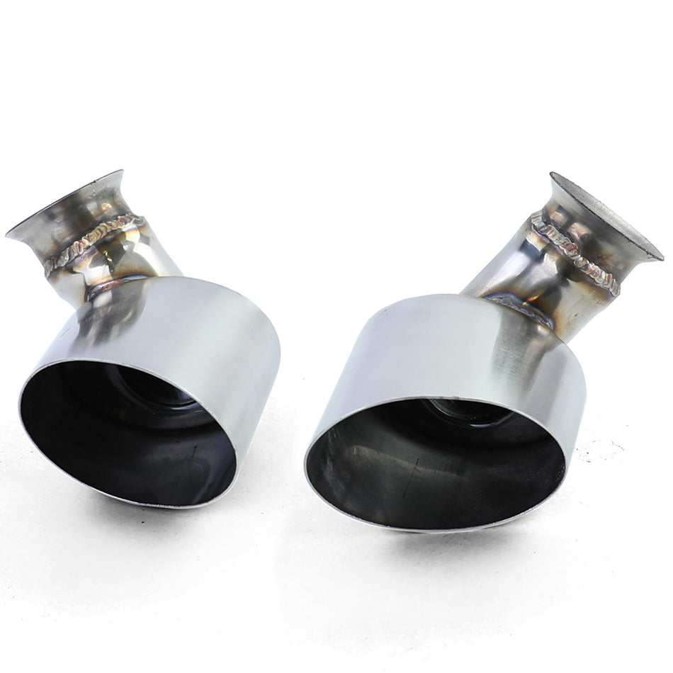 Terminali Scarico in Acciaio Inox Ovali 115*85 Mm per Porsche 911 996 98-01