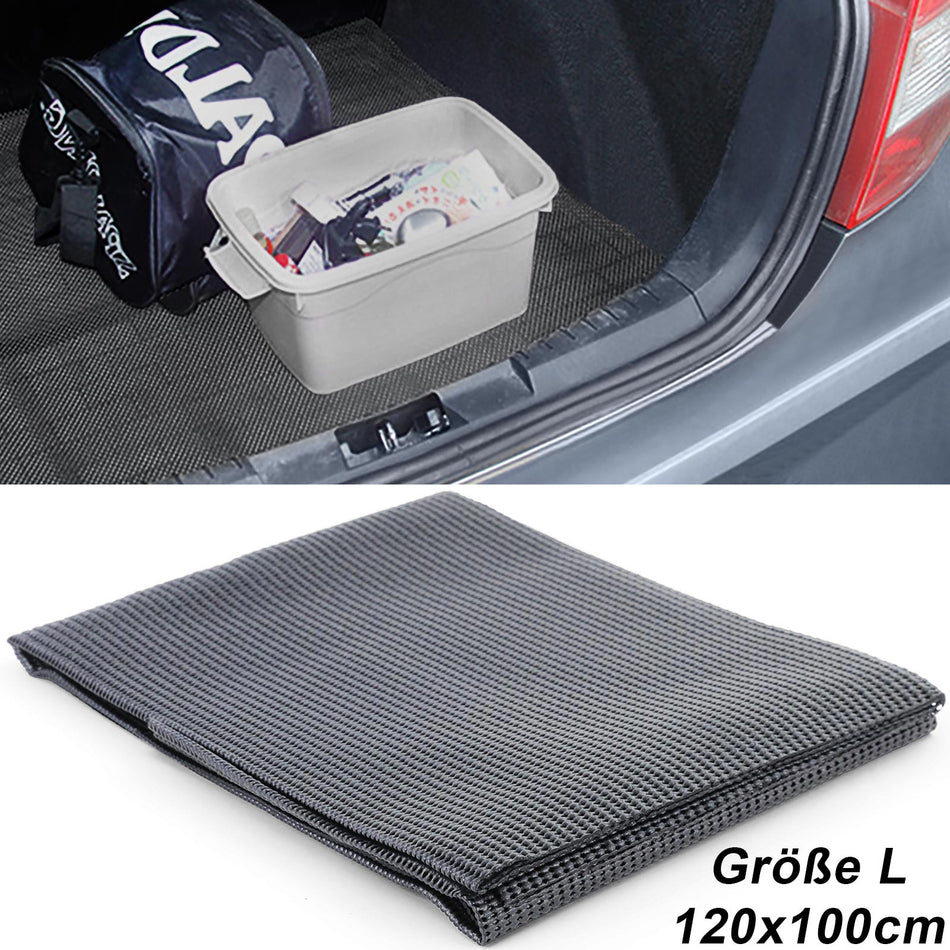 Tappetino Baule Anti Scivolo 120x100cm Universale Colore Nero per Auto e Camper