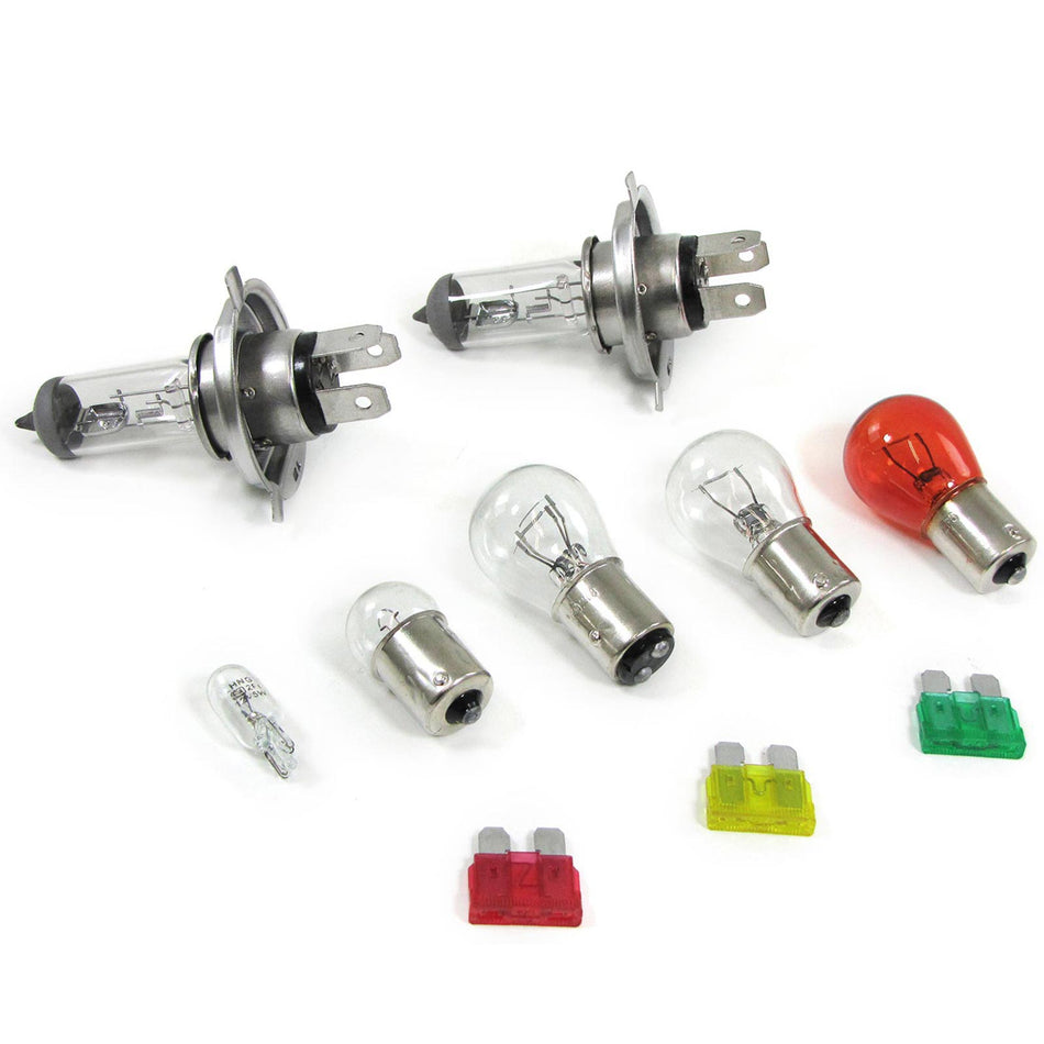 Set Lampadine con Fusibili H4 P21 10 Pezzi Universale per Auto 12V