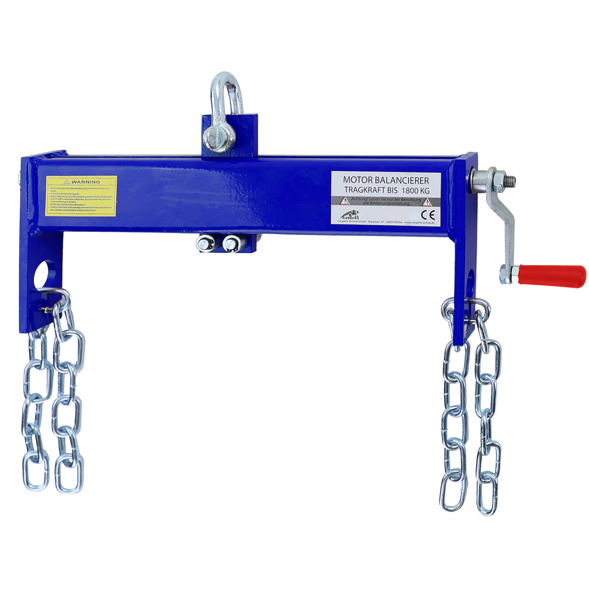 1800kg Bilanciatore Motore Professionale per Officina Blu