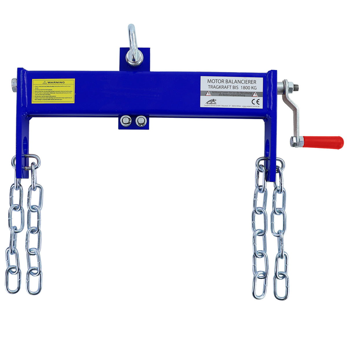 1800kg Bilanciatore Motore Professionale per Officina Blu