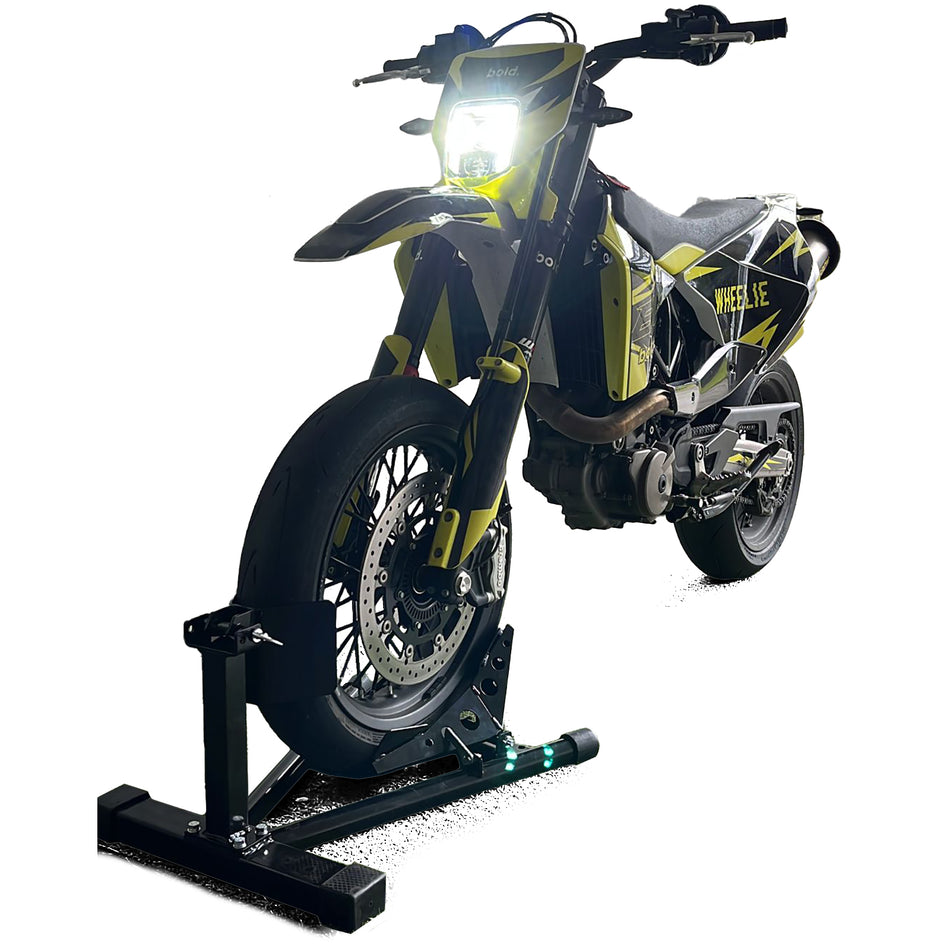 Cavalletto Moto con Wippe Fino a 680 Kg in Acciaio Nero Universale