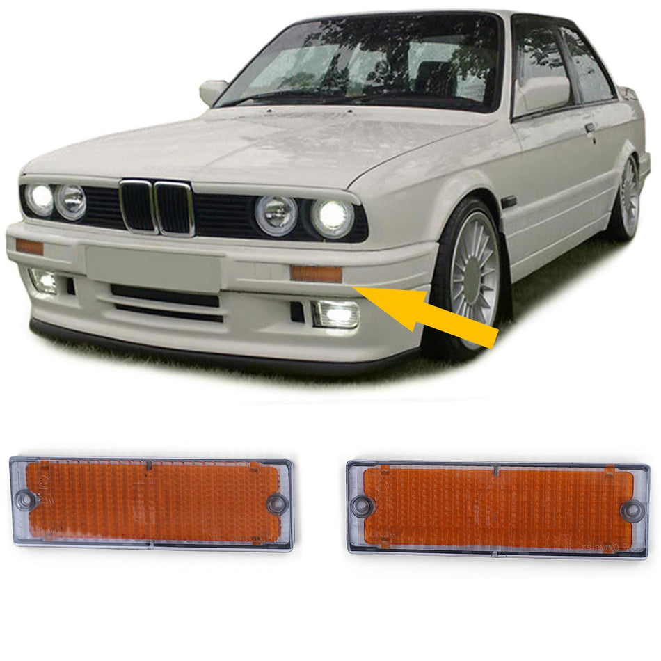 Frecce Grigie Fumé con Filtro Giallo per BMW Serie 3 E30 1989-1993