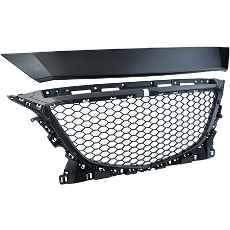 Griglia Anteriore Sportiva Wabendesign Nera Senza Emblema per Mazda 3 BM 13-17