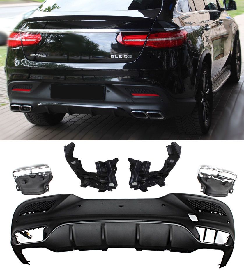 Diffusore Posteriore con Terminali Scarico Cromato per Mercedes GLE C292