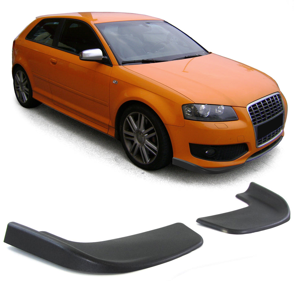 Spoiler Anteriore Flaps Performance Universale Nero per Auto Vari Modelli