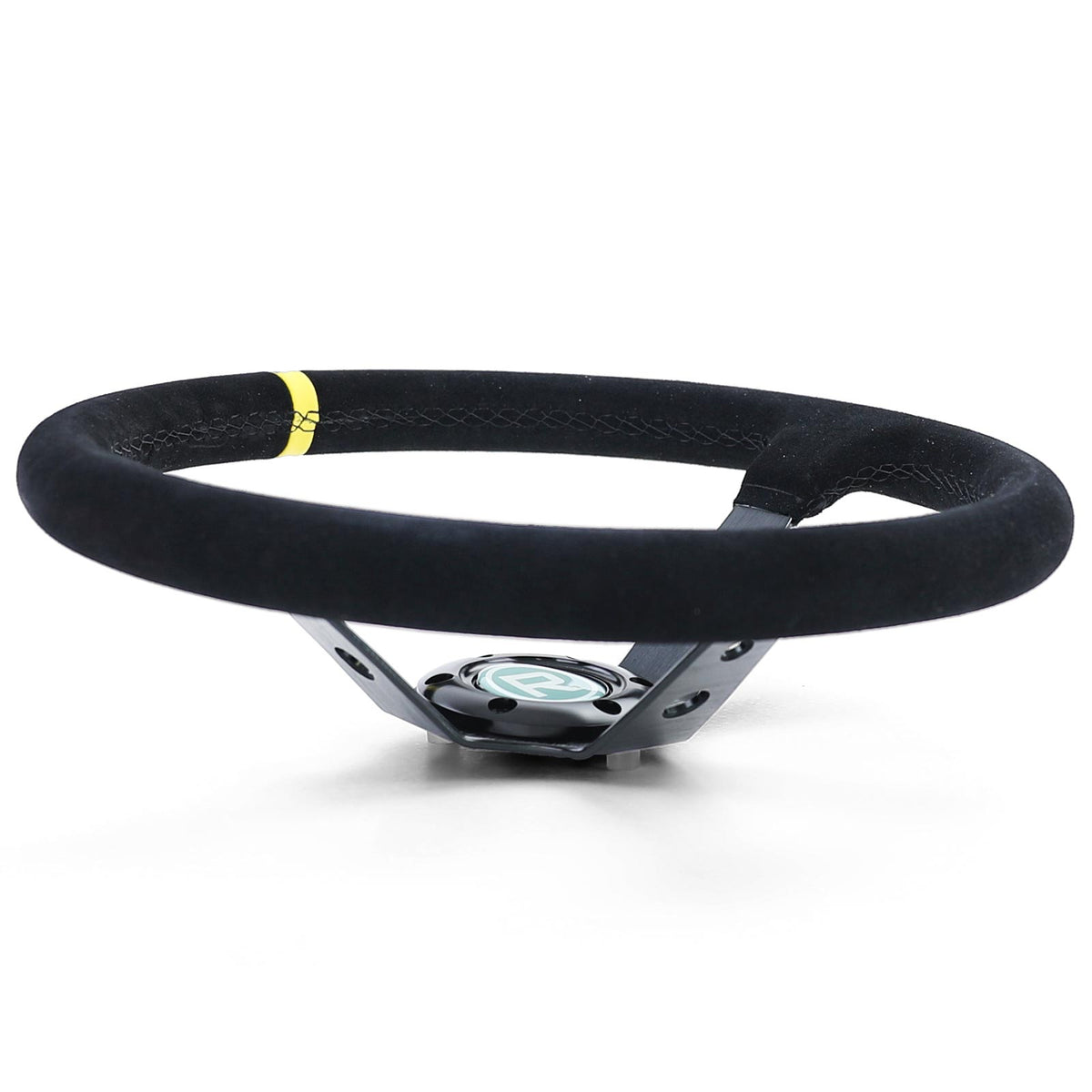 Volante Sportivo a Raggi Tipo 3 in Vera Pelle Nero 350mm per Momo Sparco