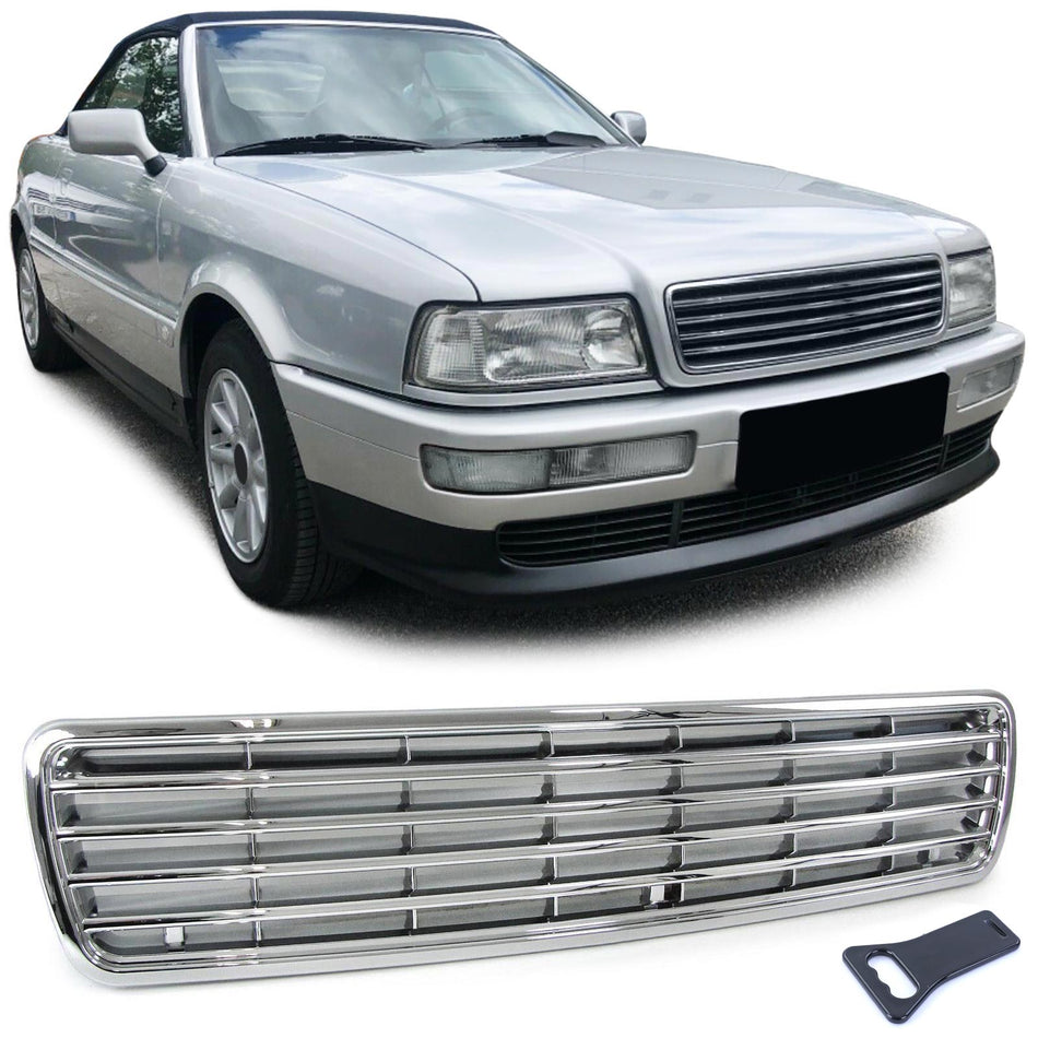 Griglia Anteriore Senza Emblema Cromata per Audi 80 B4 Berlina Touring 91-96