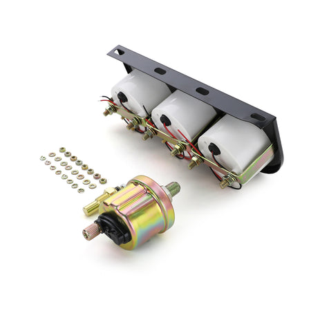 Supplementare Strumenti Serie 3 Set Temperatura Olio Volt Pressione Youngtimer