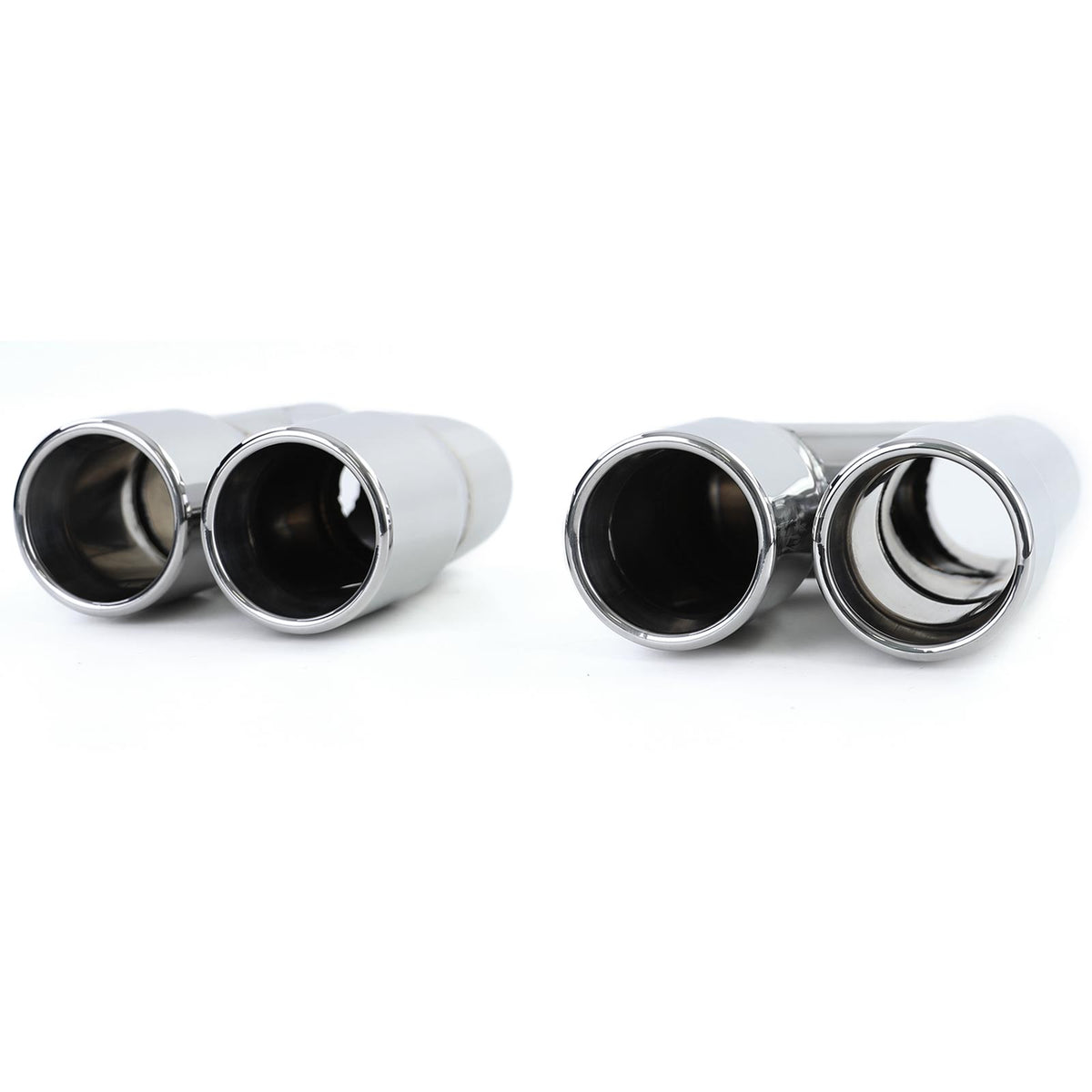 Doppio Terminale 76mm Sportivo R+L Lucido per Audi A4 B8 A5 Q5 A6 4G