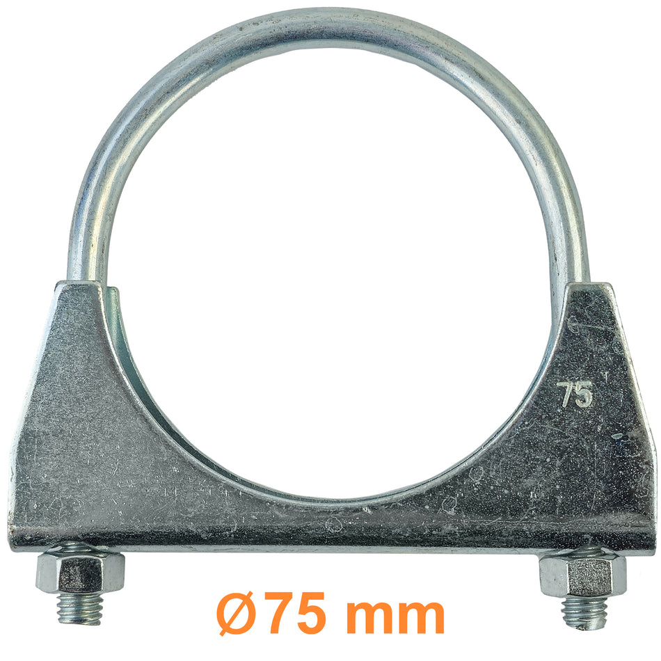 Scarico U Fascetta a U per Tubo Universal 3" 75mm M8 1 Pezzi per Veicoli