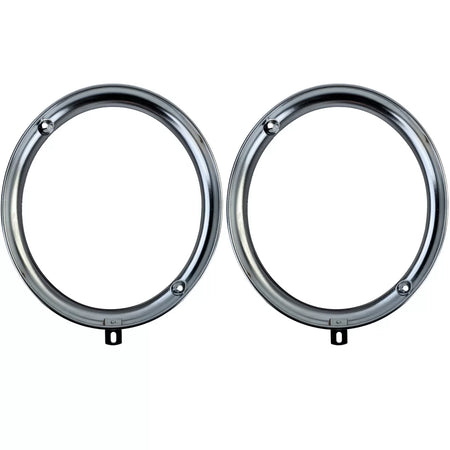 2X Anello Cromato Faro Anteriore per Volkswagen Maggiolino Bus T1 Fino 1967