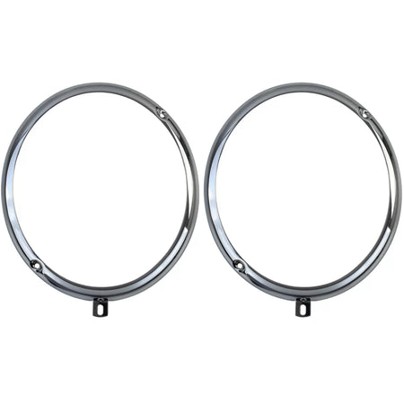 2X Anello Cromato Faro Anteriore per Volkswagen Maggiolino Bus T1 Fino 1967