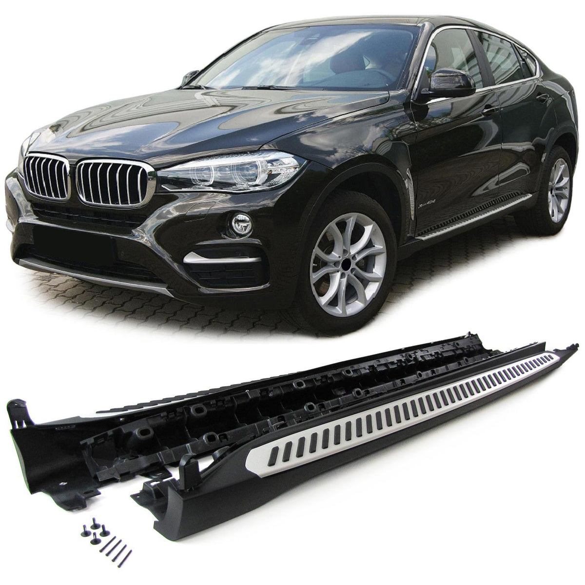 Pedane Laterali in Alluminio ABE per BMW X6 F16 (2014-2019) - Installazione
