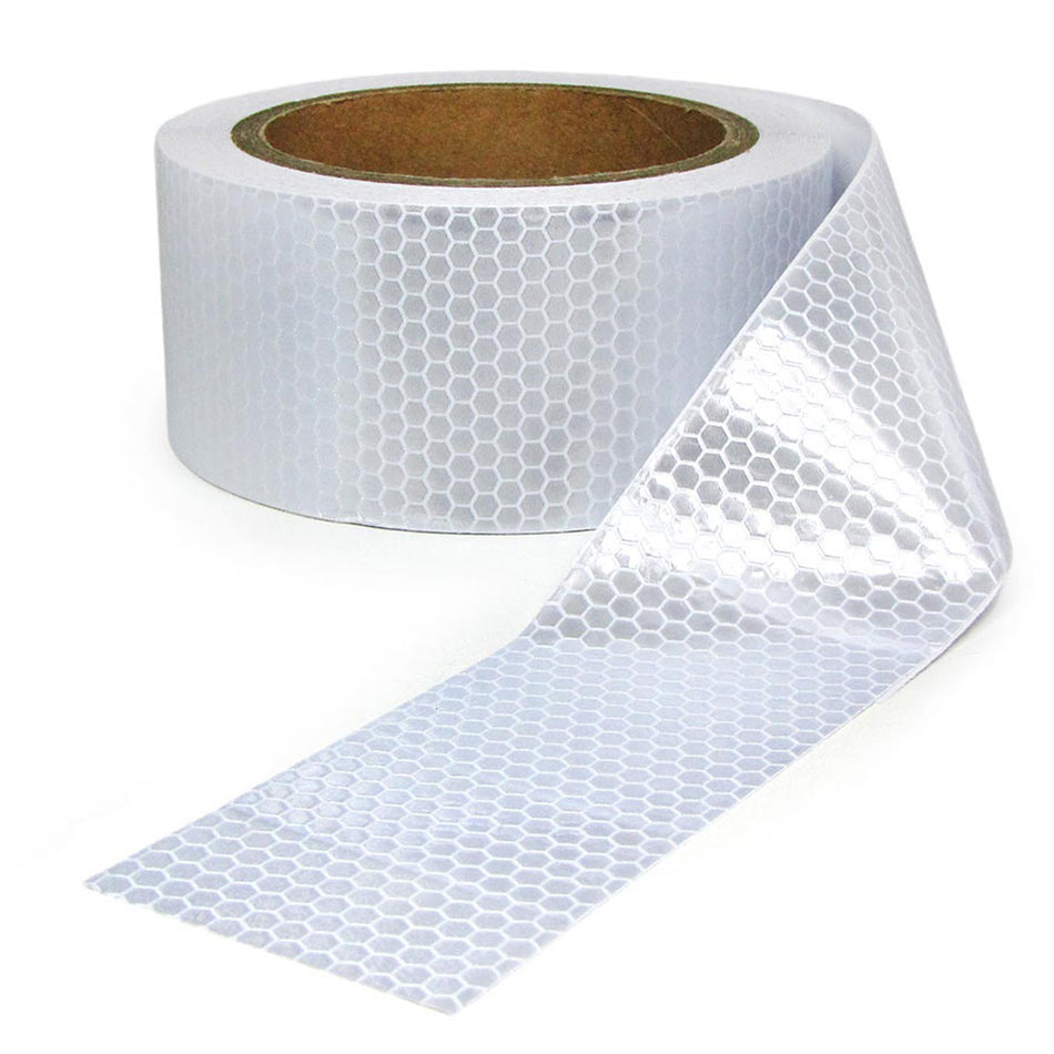 Signalband Markierungsband Absperrband Selbstklebend Riflettente Bianco 10m