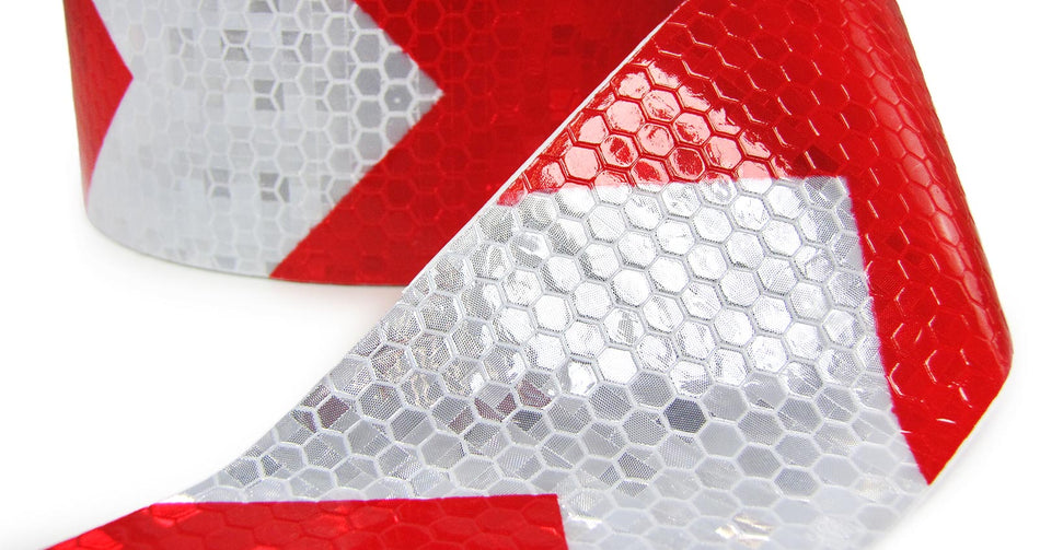 Signalband Markierungsband Absperrband Selbstklebend Riflettente Rosso Bianco