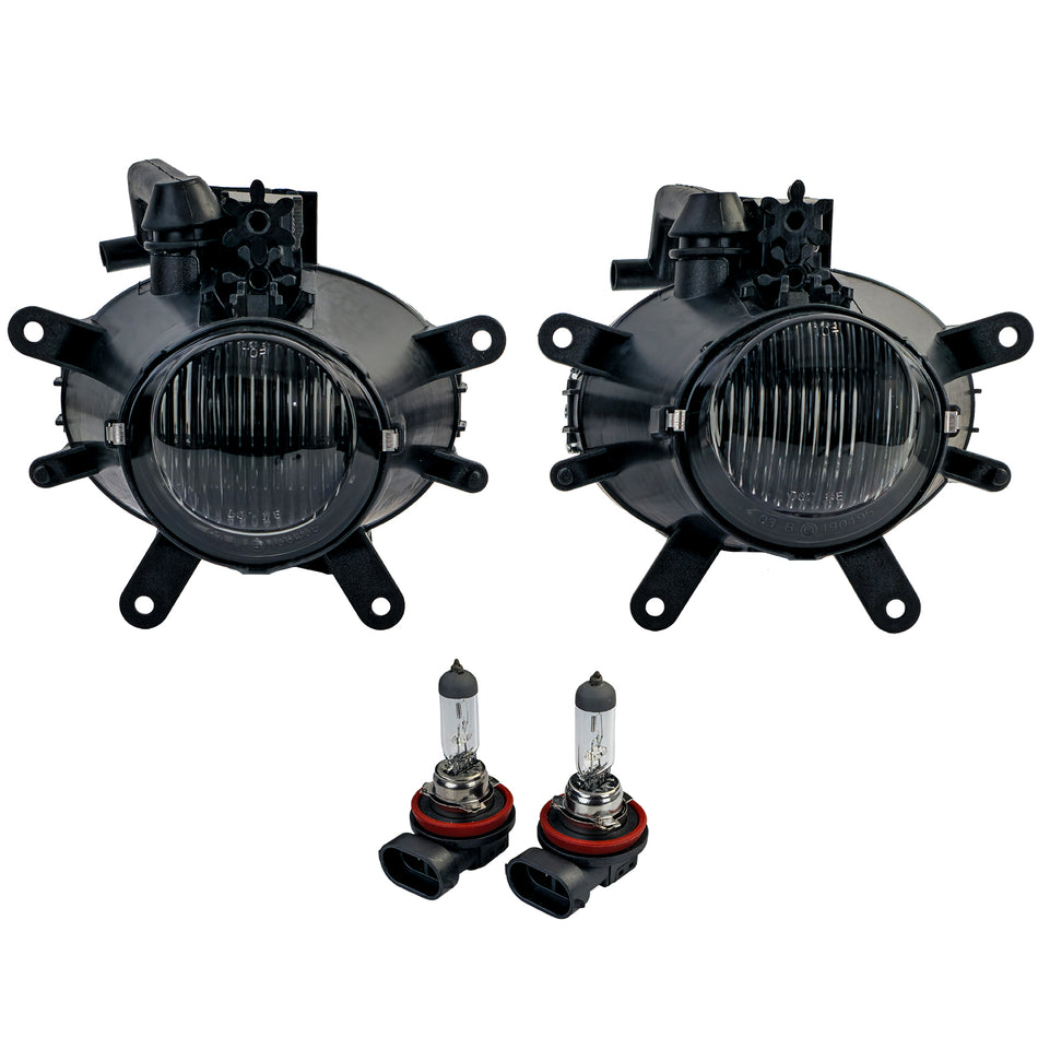 Fendinebbia Set Vetro Trasparente Nero Fumé per BMW E46 Berlina Touring