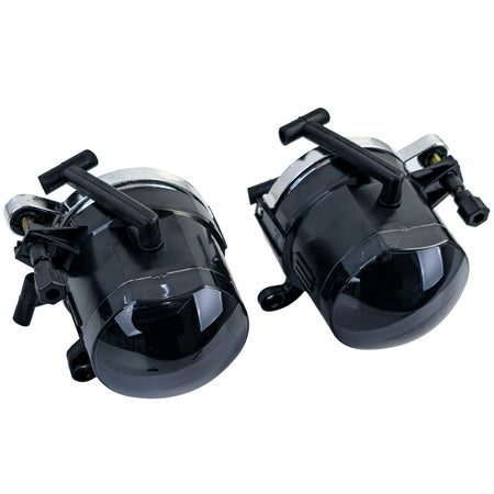 Fendinebbia Set Vetro Trasparente Nero Fumé per BMW Serie 3 E46 Coupé Cabrio