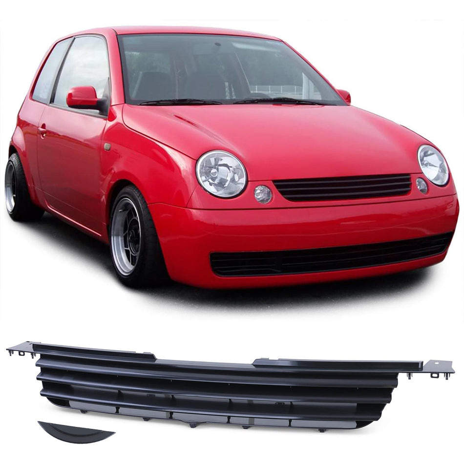 Griglia Anteriore Nera Senza Emblema per Volkswagen Lupo 6X 1998-2005