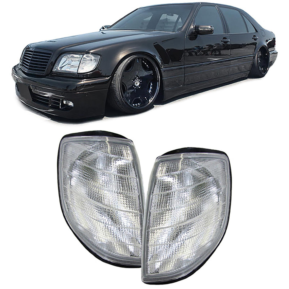 Frecce Bianche - 1 Coppia (destra + Sinistra) per Mercedes Classe S W140 91-94